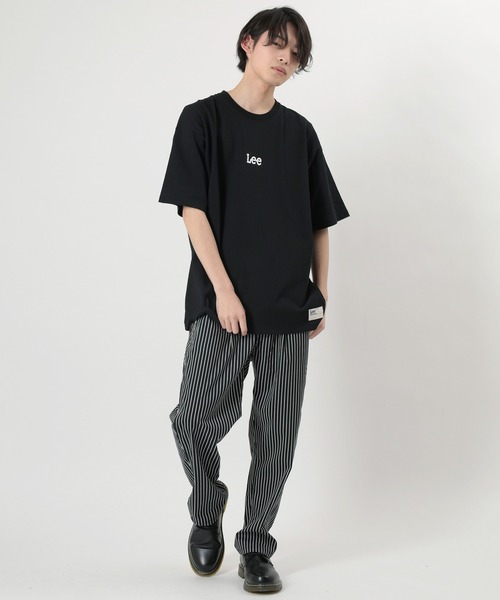 Lee(リー)の「【LEE/リー】ボックスロゴ プリントTシャツ/ビッグシルエット(Tシャツ/カットソー・メンズ・ホワイト/アッシュグレー/サックスブルー/スモークピンク/ブラック・M/L/XL)」の15枚目の写真