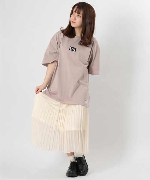 Lee(リー)の「【LEE/リー】ボックスロゴ プリントTシャツ/ビッグシルエット(Tシャツ/カットソー・メンズ・ホワイト/アッシュグレー/サックスブルー/スモークピンク/ブラック・M/L/XL)」の17枚目の写真