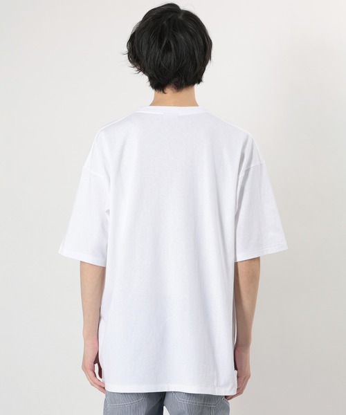 Lee(リー)の「【LEE/リー】ボックスロゴ プリントTシャツ/ビッグシルエット(Tシャツ/カットソー・メンズ・ホワイト/アッシュグレー/サックスブルー/スモークピンク/ブラック・M/L/XL)」の16枚目の写真