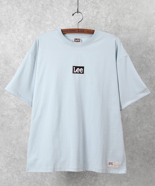 Lee(リー)の「【LEE/リー】ボックスロゴ プリントTシャツ/ビッグシルエット(Tシャツ/カットソー・メンズ・ホワイト/アッシュグレー/サックスブルー/スモークピンク/ブラック・M/L/XL)」の9枚目の写真