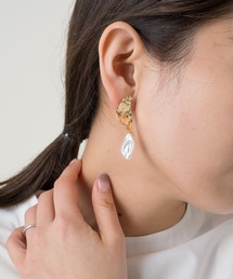 Kastane | クラッシュメタル×パールイヤリング(イヤリング)
