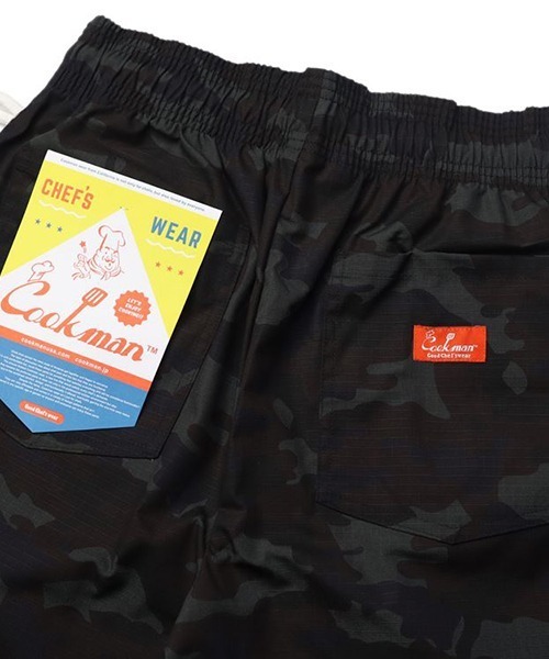 COOKMAN（クックマン）の「Cookman クックマン シェフショートパンツ ハーフパンツ イージーパンツ カモブラック 迷彩（その他パンツ・メンズ・ブラック・MEDIUM/LARGE/SMALL）」の9枚目の写真