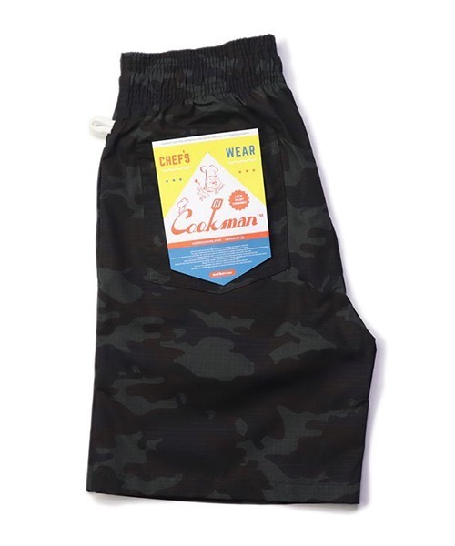 COOKMAN（クックマン）の「Cookman クックマン シェフショートパンツ ハーフパンツ イージーパンツ カモブラック 迷彩（その他パンツ・メンズ・ブラック・MEDIUM/LARGE/SMALL）」の3枚目の写真