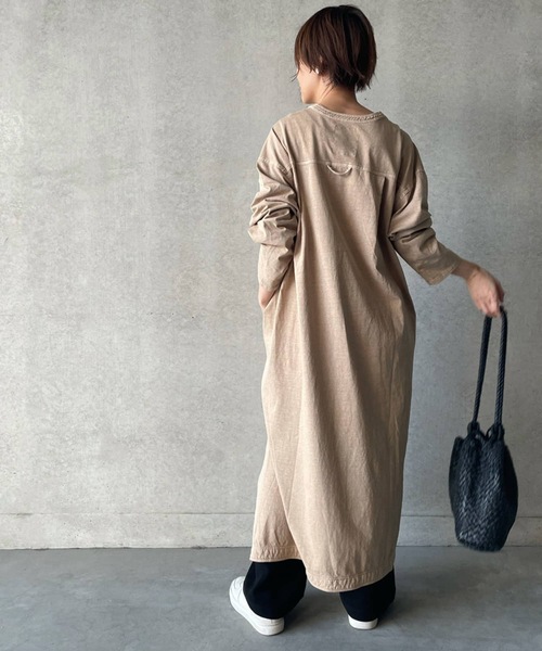 BEARDSLEY（ビアズリー）の「インディゴジャージーワンピース（ワンピース・レディース・ベージュ/インディゴブルー・FREE）」の18枚目の写真