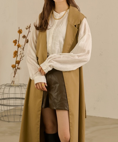 Ambre Neige（アンブルネージュ）の「アソートバンドカラーシャツ／【WEB/EC限定商品】（シャツ/ブラウス・レディース・ホワイト/ブルー系その他/ホワイト系その他2・FREE）」の3枚目の写真