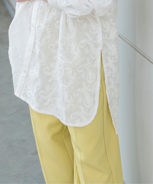 Ambre Neige（アンブルネージュ）の「アソートバンドカラーシャツ／【WEB/EC限定商品】（シャツ/ブラウス・レディース・ホワイト/ブルー系その他/ホワイト系その他2・FREE）」の10枚目の写真