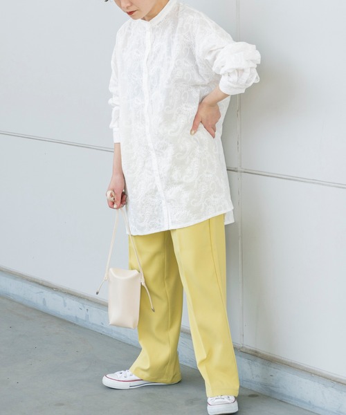 Ambre Neige（アンブルネージュ）の「アソートバンドカラーシャツ／【WEB/EC限定商品】（シャツ/ブラウス・レディース・ホワイト/ブルー系その他/ホワイト系その他2・FREE）」の12枚目の写真