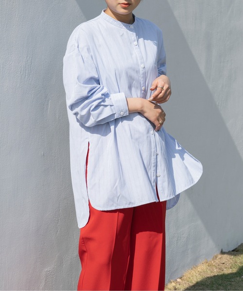 Ambre Neige（アンブルネージュ）の「アソートバンドカラーシャツ／【WEB/EC限定商品】（シャツ/ブラウス・レディース・ホワイト/ブルー系その他/ホワイト系その他2・FREE）」の15枚目の写真