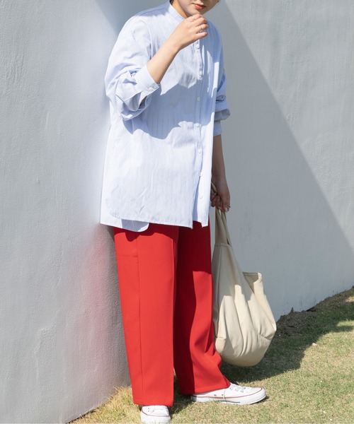 Ambre Neige（アンブルネージュ）の「アソートバンドカラーシャツ／【WEB/EC限定商品】（シャツ/ブラウス・レディース・ホワイト/ブルー系その他/ホワイト系その他2・FREE）」の13枚目の写真