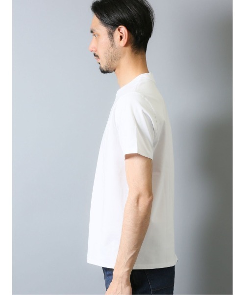 Alexander Julian（アレキサンダージュリアン）の「アレキサンダージュリアンメンズ/ALEXANDER JULIAN：MEN【DRESS T-SHIRT】シルケットポンチ クルーネック半袖Ｔシャツ（Tシャツ/カットソー・メンズ・ベージュ/ネイビー/グリーン/ブラック/ホワイト/グレー・LARGE/X-LARGE/MEDIUM）」の20枚目の写真