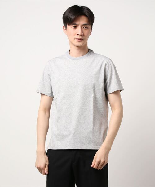 Alexander Julian（アレキサンダージュリアン）の「アレキサンダージュリアンメンズ/ALEXANDER JULIAN：MEN【DRESS T-SHIRT】シルケットポンチ クルーネック半袖Ｔシャツ（Tシャツ/カットソー・メンズ・ベージュ/ネイビー/グリーン/ブラック/ホワイト/グレー・LARGE/X-LARGE/MEDIUM）」の19枚目の写真