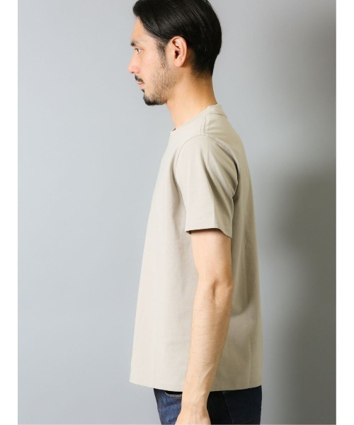 Alexander Julian（アレキサンダージュリアン）の「アレキサンダージュリアンメンズ/ALEXANDER JULIAN：MEN【DRESS T-SHIRT】シルケットポンチ クルーネック半袖Ｔシャツ（Tシャツ/カットソー・メンズ・ベージュ/ネイビー/グリーン/ブラック/ホワイト/グレー・LARGE/X-LARGE/MEDIUM）」の14枚目の写真