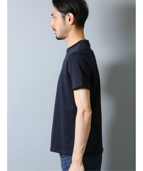 Alexander Julian（アレキサンダージュリアン）の「アレキサンダージュリアンメンズ/ALEXANDER JULIAN：MEN【DRESS T-SHIRT】シルケットポンチ クルーネック半袖Ｔシャツ（Tシャツ/カットソー・メンズ・ベージュ/ネイビー/グリーン/ブラック/ホワイト/グレー・LARGE/X-LARGE/MEDIUM）」の11枚目の写真