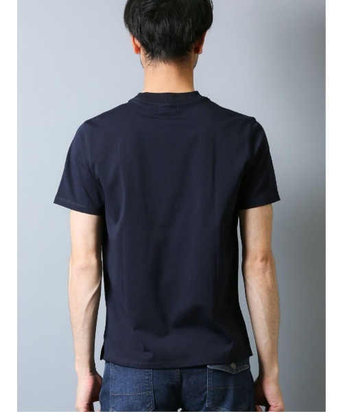 Alexander Julian（アレキサンダージュリアン）の「アレキサンダージュリアンメンズ/ALEXANDER JULIAN：MEN【DRESS T-SHIRT】シルケットポンチ クルーネック半袖Ｔシャツ（Tシャツ/カットソー・メンズ・ベージュ/ネイビー/グリーン/ブラック/ホワイト/グレー・LARGE/X-LARGE/MEDIUM）」の10枚目の写真