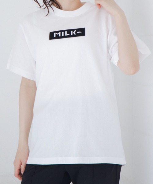 MILKFED.（ミルクフェド）の「BAR WAPPEN S/S TEE（Tシャツ/カットソー・レディース・ブラック/レッド/ホワイト/A・ONE SIZE）」の2枚目の写真