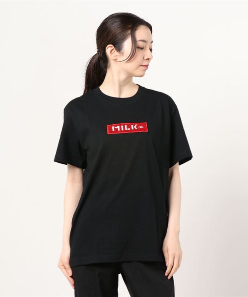 MILKFED.（ミルクフェド）の「BAR WAPPEN S/S TEE（Tシャツ/カットソー・レディース・ブラック/レッド/ホワイト/A・ONE SIZE）」の6枚目の写真