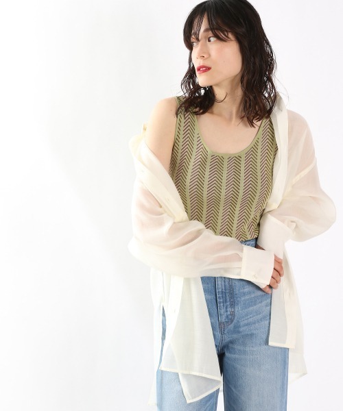 LOWRYS FARM(ローリーズファーム)の「ジャガードガラタンク 947040(ニット/セーター・レディース・ベージュ/ブルー/グリーン・FREE)」の19枚目の写真