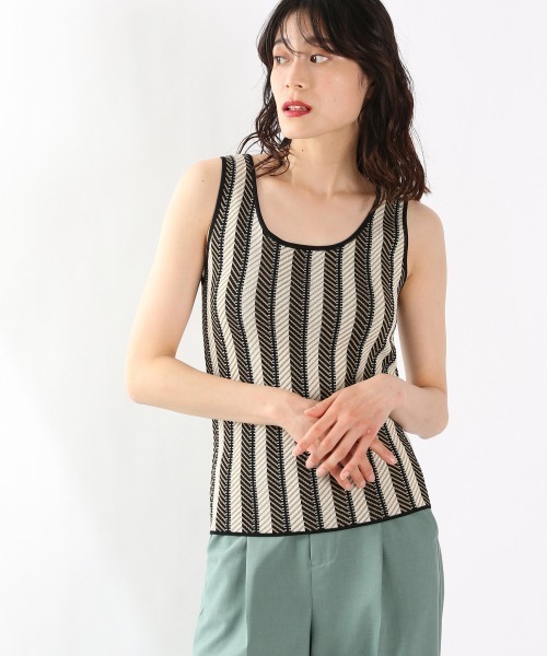 LOWRYS FARM(ローリーズファーム)の「ジャガードガラタンク 947040(ニット/セーター・レディース・ベージュ/ブルー/グリーン・FREE)」の20枚目の写真