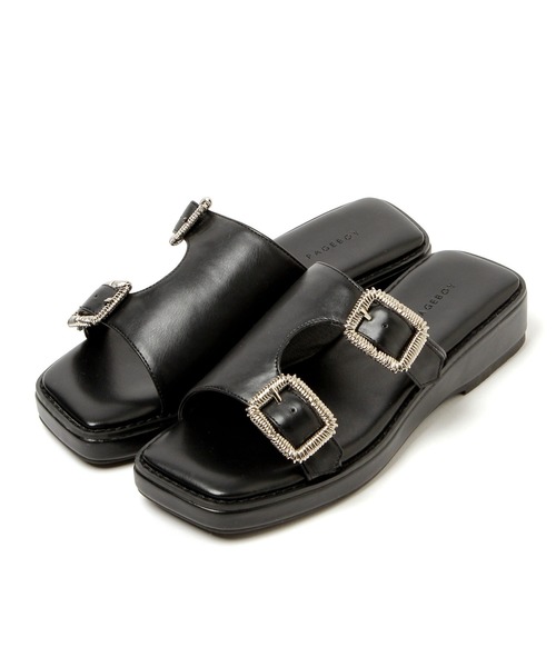 PAGEBOY(ページボーイ)の「Wバックルサンダル(サンダル・レディース・ブラック/ゼブラ・M/L)」の8枚目の写真