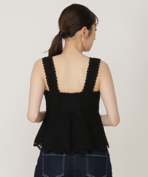 REDYAZEL（レディアゼル）の「かぎ針ドットビスチェ（その他トップス・レディース・オフホワイト/ブラック・SMALL/MEDIUM）」の15枚目の写真