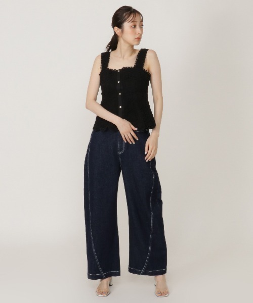 REDYAZEL（レディアゼル）の「かぎ針ドットビスチェ（その他トップス・レディース・オフホワイト/ブラック・SMALL/MEDIUM）」の16枚目の写真