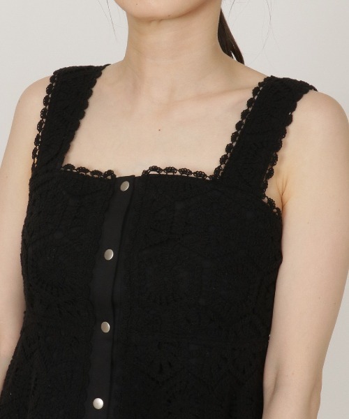 REDYAZEL（レディアゼル）の「かぎ針ドットビスチェ（その他トップス・レディース・オフホワイト/ブラック・SMALL/MEDIUM）」の17枚目の写真