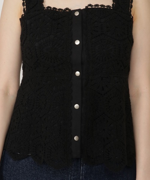 REDYAZEL（レディアゼル）の「かぎ針ドットビスチェ（その他トップス・レディース・オフホワイト/ブラック・SMALL/MEDIUM）」の18枚目の写真
