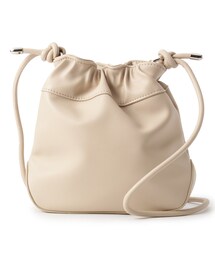 pink adobe | ◆ソフトレザー調巾着ショルダーバッグ(ショルダーバッグ)