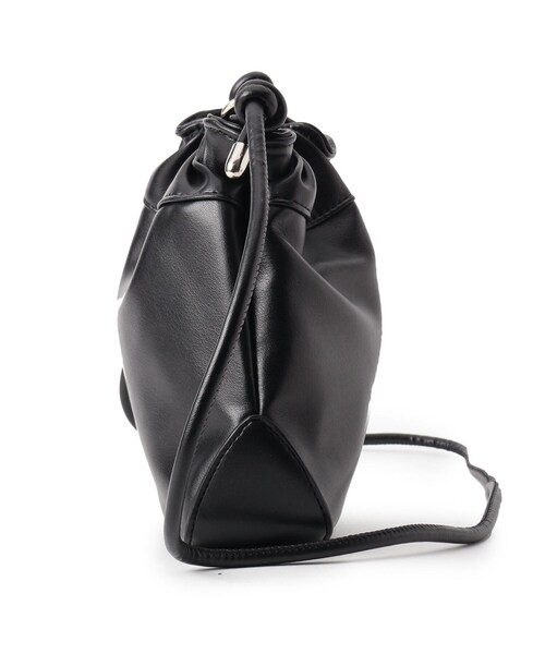 pink adobe（ピンクアドベ）の「◆ソフトレザー調巾着ショルダーバッグ（ショルダーバッグ・レディース・ブラック/ライトグリーン/イエロー/アイボリー/ピンクゴールド・00）」の11枚目の写真