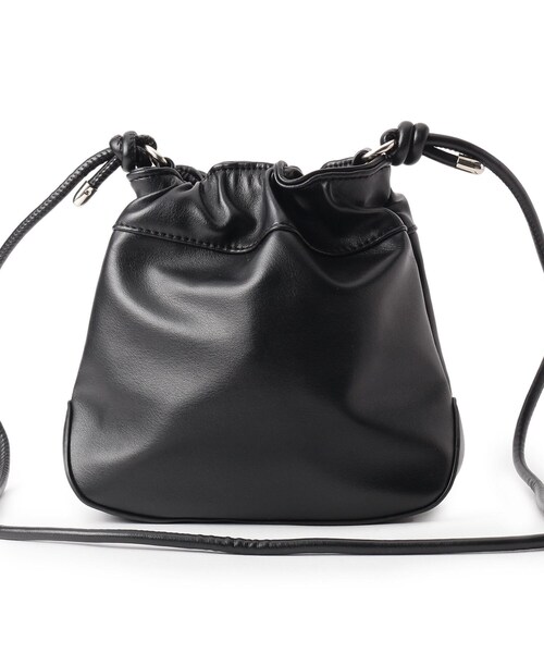 pink adobe（ピンクアドベ）の「◆ソフトレザー調巾着ショルダーバッグ（ショルダーバッグ・レディース・ブラック/ライトグリーン/イエロー/アイボリー/ピンクゴールド・00）」の9枚目の写真