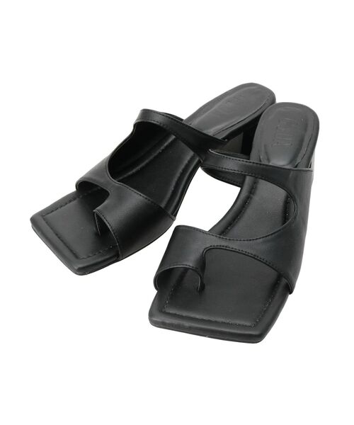 GYDA（ジェイダ）の「スクエアトゥスポサンダル（サンダル・レディース・ブラック/アイボリー・SMALL/MEDIUM/LARGE）」の15枚目の写真