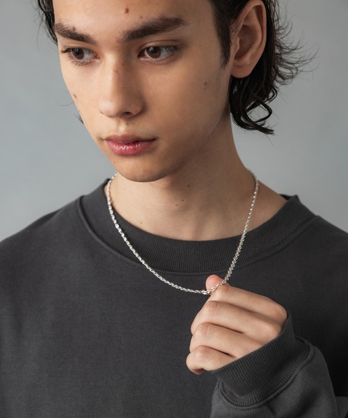 NEW BROWN（ニューブラウン）の「【NEW BROWN】 pig nose chain silver necklace ピッグノーズチェーンシルバーネックレス NB25（ネックレス・メンズ・シルバー・FREE）」の8枚目の写真