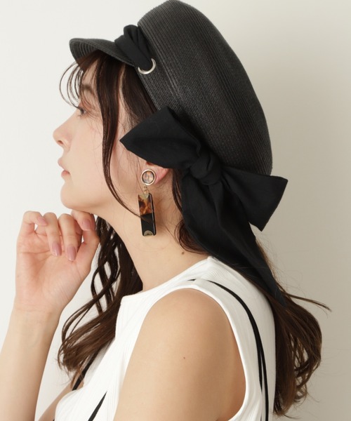JILL STUART（ジルスチュアート）の「◆【美人百花6月号掲載】ライトキャスケット（キャスケット・レディース・ブラック/ベージュ・FREE）」の2枚目の写真