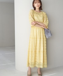 【一部店舗限定】【Mon E’toile/モンエトワール】ティアードレースDRESS