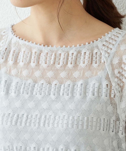 ROPE' PICNIC(ロペピクニック)の「【一部店舗限定】【Mon E’toile/モンエトワール】ティアードレースDRESS(ドレス・レディース・ライトグレー/イエロー/スミクロ・38)」の21枚目の写真
