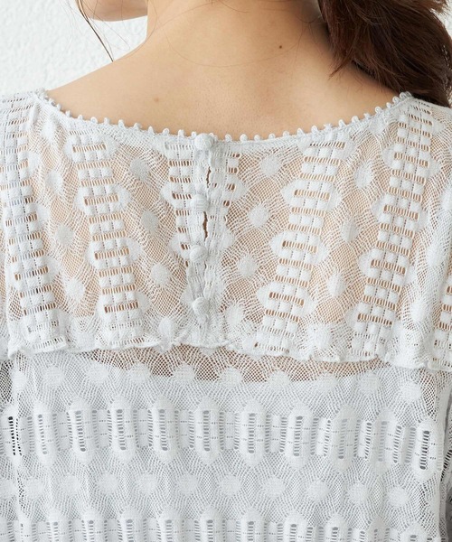ROPE' PICNIC(ロペピクニック)の「【一部店舗限定】【Mon E’toile/モンエトワール】ティアードレースDRESS(ドレス・レディース・ライトグレー/イエロー/スミクロ・38)」の20枚目の写真