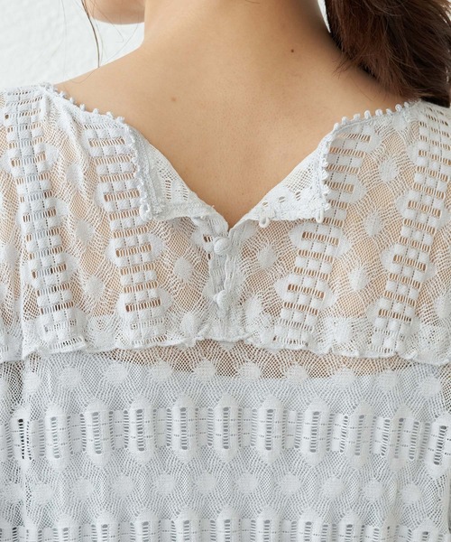 ROPE' PICNIC(ロペピクニック)の「【一部店舗限定】【Mon E’toile/モンエトワール】ティアードレースDRESS(ドレス・レディース・ライトグレー/イエロー/スミクロ・38)」の19枚目の写真