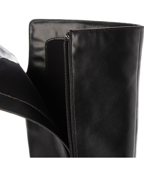 EVOL（イーボル）の「【EVOL】  デザインヒールスクエアロングブーツ IR9687（ブーツ・レディース・ブラック/ブラウン・22.5cm/23.5cm/24.5cm/23.0cm/24.0cm/25.0cm）」の6枚目の写真