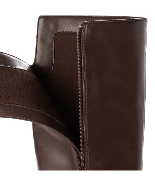 EVOL（イーボル）の「【EVOL】  デザインヒールスクエアロングブーツ IR9687（ブーツ・レディース・ブラック/ブラウン・22.5cm/23.5cm/24.5cm/23.0cm/24.0cm/25.0cm）」の10枚目の写真