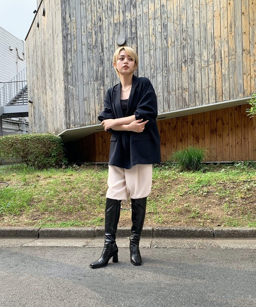 EVOL（イーボル）の「【EVOL】  デザインヒールスクエアロングブーツ IR9687（ブーツ・レディース・ブラック/ブラウン・22.5cm/23.5cm/24.5cm/23.0cm/24.0cm/25.0cm）」の19枚目の写真