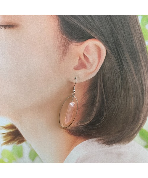 tone(トーン)の「【-lensa-】ピンククリスタルがおしゃれなピアス(MA)(ピアス(両耳用)・レディース・シルバー・FREE)」の7枚目の写真
