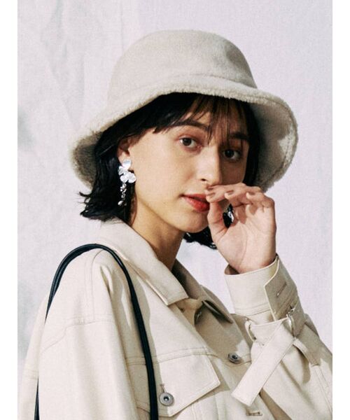 MERCURYDUO（マーキュリーデュオ）の「ボアバケットハット（ハット・レディース・ブラック/ベージュ・FREE）」の12枚目の写真