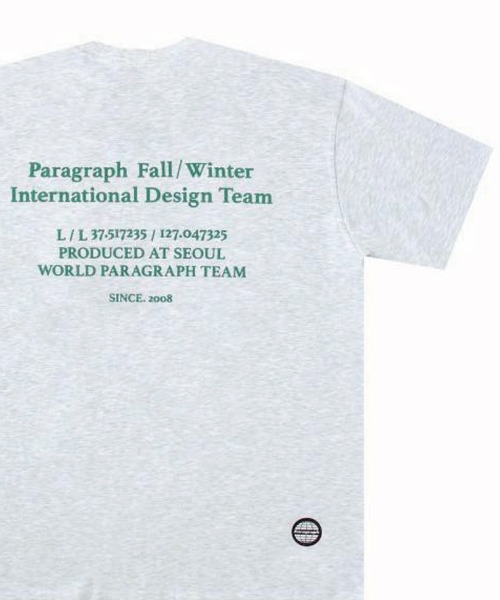 Paragraph(パラグラフ)の「Paragraph-SSTEE【NO.136】/パラグラフ 半袖Tシャツ(Tシャツ/カットソー・メンズ・ライトグレー/チャコールグレー・FREE)」の4枚目の写真