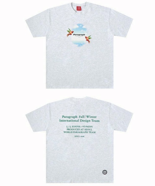 Paragraph(パラグラフ)の「Paragraph-SSTEE【NO.136】/パラグラフ 半袖Tシャツ(Tシャツ/カットソー・メンズ・ライトグレー/チャコールグレー・FREE)」の6枚目の写真