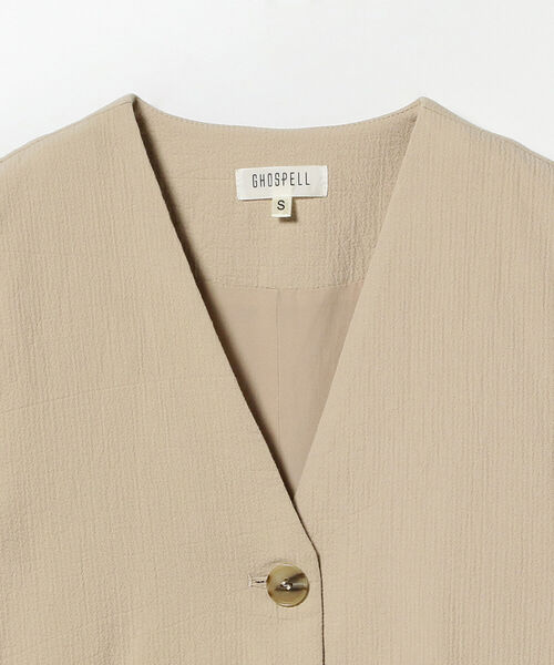 Ray BEAMS（レイビームス）の「GHOSPELL / Long Line Vest（ベスト・レディース・ベージュ・ONE SIZE）」の3枚目の写真