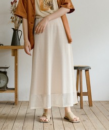 Ambre Neige | 【ペチコート付き】メッシュフレアスカート／【WEB/EC限定商品】(スカート)