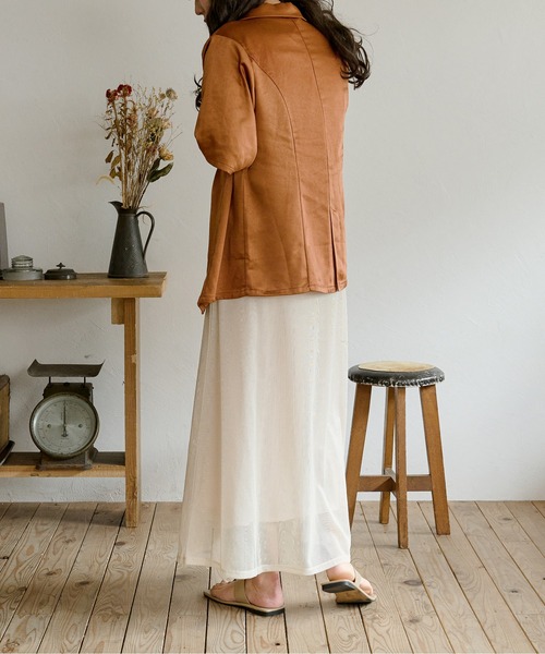 Ambre Neige（アンブルネージュ）の「【ペチコート付き】メッシュフレアスカート／【WEB/EC限定商品】（スカート・レディース・ベージュ/アイボリー・FREE）」の11枚目の写真