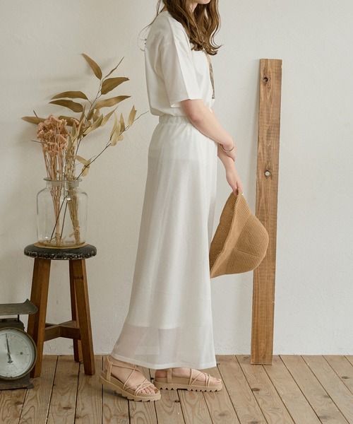 Ambre Neige（アンブルネージュ）の「【ペチコート付き】メッシュフレアスカート／【WEB/EC限定商品】（スカート・レディース・ベージュ/アイボリー・FREE）」の19枚目の写真