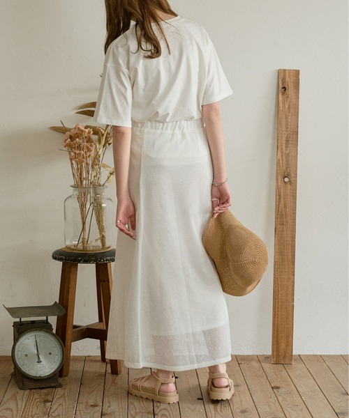 Ambre Neige（アンブルネージュ）の「【ペチコート付き】メッシュフレアスカート／【WEB/EC限定商品】（スカート・レディース・ベージュ/アイボリー・FREE）」の20枚目の写真