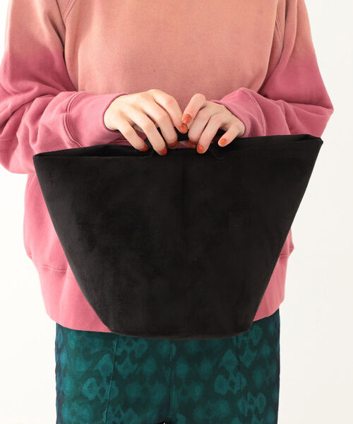 BEAMS BOY（ビームスボーイ）の「maturely / Felt Suede Tarp Bag M（トートバッグ・レディース・ブラック・ONE SIZE）」の3枚目の写真